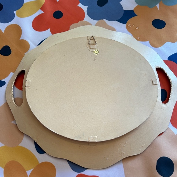 Metal craft toleware style tray or wall hanging. Handmade in the Phillipines. - Picture 2 of 3